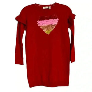 Place size 10/12 red long-sleeve dress be cute with leggings and for Valentine's